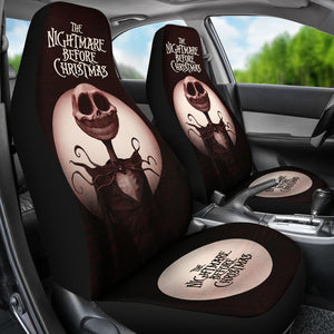 Nightmare Before Christmas Cartoon Car Seat Covers - Old Jack Skellington Portrait Smiling Scary Teeth Seat Covers Ci101105