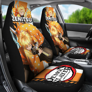 Demon Slayer Car Seat Covers Agatsuma Zenitsu Car Accessories Fan Gift Ci220225-04