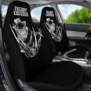 Horror Movie Car Seat Covers | Freddy Krueger Claw Glove Black White Seat Covers Ci090121