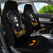 Load image into Gallery viewer, Nightmare Before Christmas Cartoon Car Seat Covers - Evil Jack Skellington With Crying Pumpkin Portrait Seat Covers Ci092801