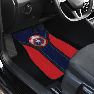 Captain American Logo Car Floor Mats Custom For Fans Ci230103-07a