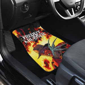 Horror Movie Car Floor Mats | Freddy Krueger Flaming In Fire Car Mats Ci082721