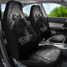 Load image into Gallery viewer, Horror Movie Car Seat Covers | Michael Myers Action In The Forest Seat Covers Ci090821