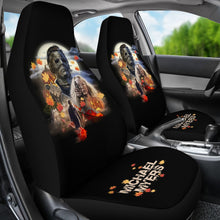 Load image into Gallery viewer, Horror Movie Car Seat Covers | Michael Myers And Laurie Maple Leaf Falling Seat Covers Ci090621