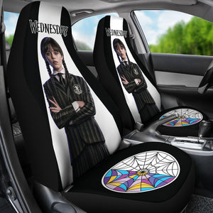 Wednesday Car Seat Covers Custom For Fans Ci221214-03