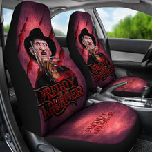 Load image into Gallery viewer, Horror Movie Car Seat Covers | Freddy Krueger Claw Red Theme Seat Covers Ci082621