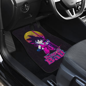 Dragon Ball Anime Car Floor Mats | Little Cute Son Goku Retrowave Car Mats Ci100803