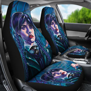 Wednesday Car Seat Covers Custom For Fans Ci221214-09