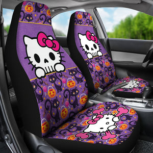 Hello Kitty Halloween Car Seat Covers Kitty Skull Cute Car Accessories Ci220923-01
