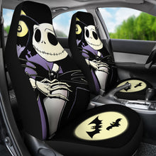 Load image into Gallery viewer, Nightmare Before Christmas Cartoon Car Seat Covers | Cute Smiling Jack Skellington With Moon Hill Seat Covers Ci092501