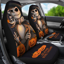 Load image into Gallery viewer, Nightmare Before Christmas Cartoon Car Seat Covers - Evil Jack Skellington With Zero Dog And Pumpkin Seat Covers Ci100801