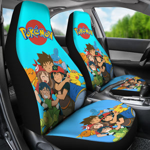 Anime Ash Ketchum Pikachu Pokemon Car Seat Covers Pokemon Car Accessorries Ci110203