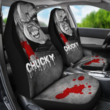 Load image into Gallery viewer, Chucky Face Blood Horror Halloween Car Seat Covers Chucky Horror Film Car Accesories Ci091521