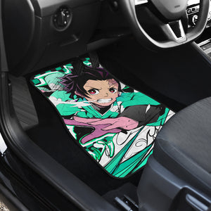 Tanjiro Pattern Car Floor Mats Demon Slayer Anime Chapters Car Mats Ci0605