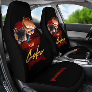 Dragon Ball Anime Car Seat Covers | Goku Super Saiyan Jump And Punch Seat Covers Ci100802