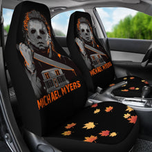 Load image into Gallery viewer, Horror Movie Car Seat Covers | Michael Myers Vintage Maple Leaf Color Seat Covers Ci090421