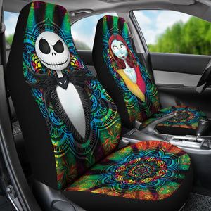 Jack Skellington Sally Car Seat Covers Spider Web Colorful Car Accessories Ci220921-03