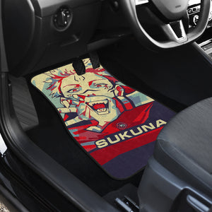 Sukuna Dark Car Floor Mats Jujutsu Kai Sen Anime Red Car Mats Ci0703
