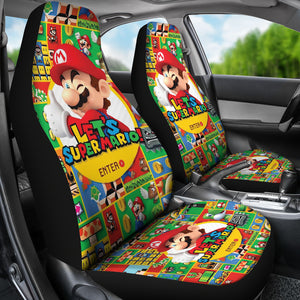 Super Mario Car Seat Covers Custom For Fans Ci221219-01