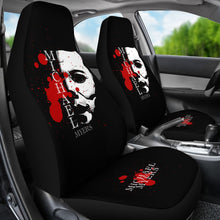Load image into Gallery viewer, Horror Movie Car Seat Covers | Michael Myers Half White Face Seat Covers Ci090921