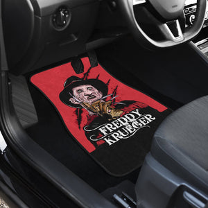 Horror Movie Car Floor Mats | Freddy Krueger Claw Black Red Car Mats Ci082721