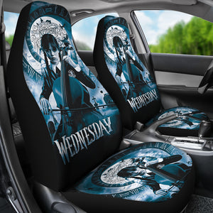 Wednesday Car Seat Covers Custom For Fans Ci221214-06