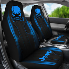 Load image into Gallery viewer, Jeep Skull Cosmos Blue Car Seat Covers Car Accessories Ci220602-08