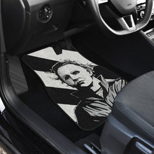 Load image into Gallery viewer, Horror Movie Car Floor Mats | Michael Myers Black And White Portrait Car Mats Ci090921