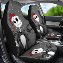 Load image into Gallery viewer, Nightmare Before Christmas Cartoon Car Seat Covers | Jack Skellington Wearing Xmas Hat Seat Covers Ci092404