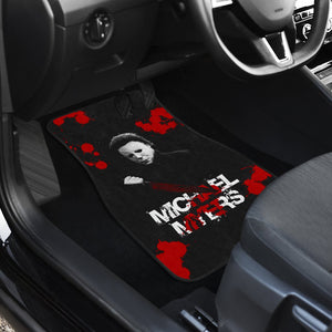 Horror Movie Car Floor Mats | Michael Myers Red Blood Black White Car Mats Ci090321