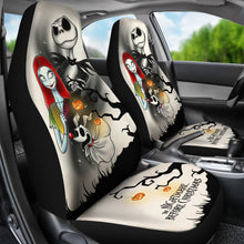 Load image into Gallery viewer, Nightmare Before Christmas Cartoon Car Seat Covers | Jack Sally And Zero Halloween Tree Silhouette Seat Covers Ci100504