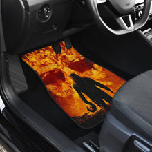Load image into Gallery viewer, Horror Movie Car Floor Mats | Michael Myers Take Off Mask Flaming Skull Car Mats Ci090321