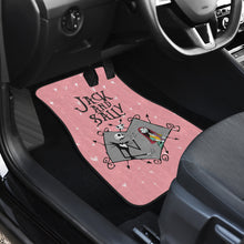 Load image into Gallery viewer, Nightmare Before Christmas Cartoon Car Floor Mats - Jack Skellington And Sally In Grey Heart Sweet Pink Car Mats Ci101202