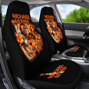 Horror Movie Car Seat Covers | Fighting Michael Myers With Axe Seat Covers Ci090421