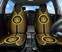 Load image into Gallery viewer, Gold and Black Transformers Autobots Logo Car Seat Covers Custom For Fans Style 1 213101