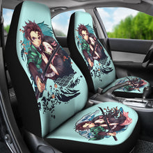 Load image into Gallery viewer, Tanjiro &amp; Nezuko Car Seat Covers Demon Slayer Anime Seat Covers Ci0606