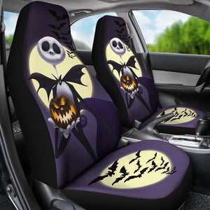Nightmare Before Christmas Cartoon Car Seat Covers | Cute Cartoon Jack Holding Scary Pumpkin Seat Covers Ci092401