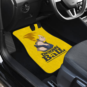 Vegeta Art Dragon Ball Anime Yellow Car Floor Mats Unique Design Ci0814