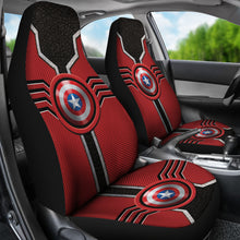 Load image into Gallery viewer, Captian American Logo Car Seat Covers Custom For Fans Ci230106-05
