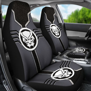 Black Panther Logo Car Seat Covers Custom For Fans Ci230106-03