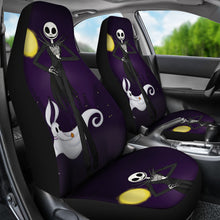 Load image into Gallery viewer, Nightmare Before Christmas Cartoon Car Seat Covers - Smiling Jack Skellington With Zero Dog Ghost Seat Covers Ci092905