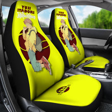 Load image into Gallery viewer, Yuji Itadori style Car Seat Covers Fan Art Jujutsu KaiSen Anime Yellow Seat Covers Fan Gift Ci0712