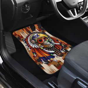 Skull Native American Car Floor Mats Car Accessories Ci220420-04