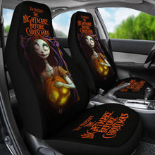 Load image into Gallery viewer, Nightmare Before Christmas Cartoon Car Seat Covers - Sally Hugging Lightning Pumpkin Seat Covers Ci093005