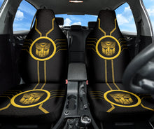 Load image into Gallery viewer, Gold and Black Transformers Autobots Logo Car Seat Covers Custom For Fans Style 2 213101