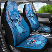 Load image into Gallery viewer, Stitch Car Seat Covers Stitch Hawaii Flowers Car Accessories Ci221108-05