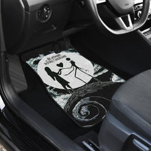 Load image into Gallery viewer, Nightmare Before Christmas Cartoon Car Floor Mats | Jack And Sally Love On Hill Pencil Drawing Car Mats Ci100503