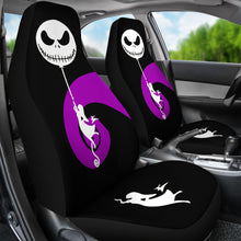 Load image into Gallery viewer, Nightmare Before Christmas Cartoon Car Seat Covers | Sally Silhouette Holding Jack Head Balloon Seat Covers Ci100605