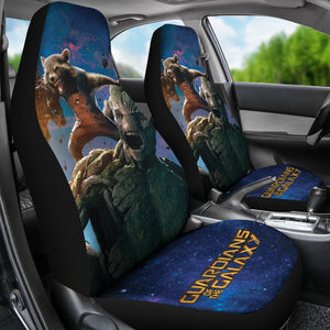 Groot And Rocket Guardians Of the Galaxy Car Seat Covers Movie Car Accessories Custom For Fans Ci22061307