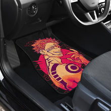 Load image into Gallery viewer, Sukuna Style Car Floor Mats Jujutsu Kai Sen Anime Red Car Mats Ci0703